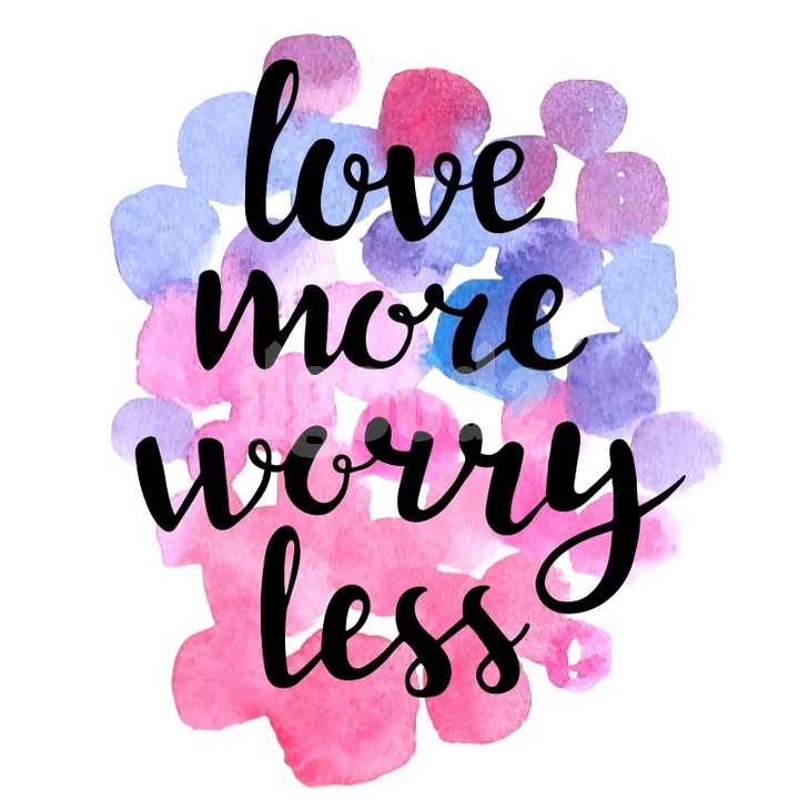 Love More Worry Less Watercolor printable