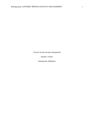 5117912 Adverse Trends and data management