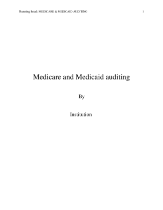 5141971 Medicare and  medicaid audit