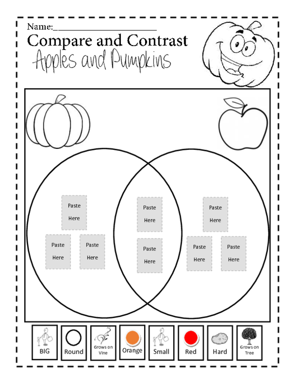 Fall Compare and Contrast Printable