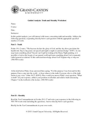 CWV 301 RS T6TruthAndMoralityWorksheet