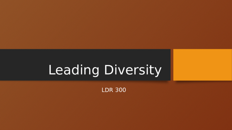 Leadership diversity week 5