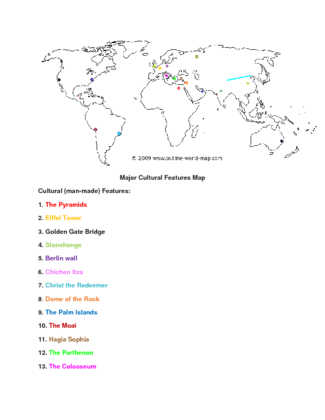 Major Cultural Features Map