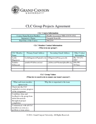 CLC Agreement Student