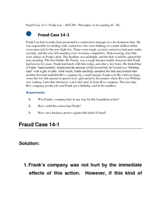 ACC 206 Week 2 Fraud Case 14 1