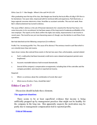 ACC 306 Week 5 Ethics Case 21 7