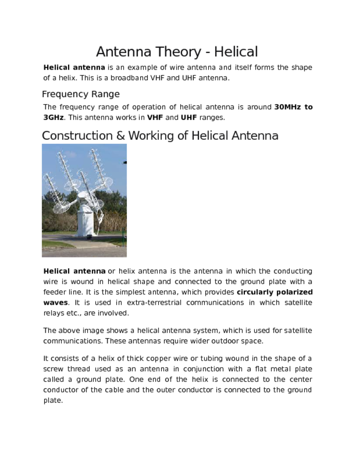 Antenna Theory   Helical