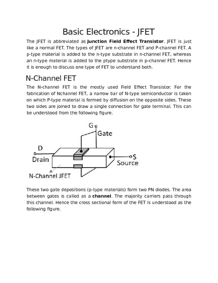Basic Electronics   JFET
