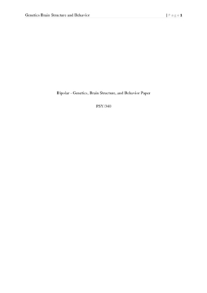 Bipolar   Genetics, Brain Structure, and Behavior Paper 15