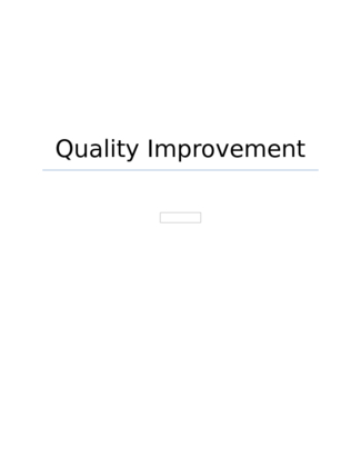 Quality Improvement
