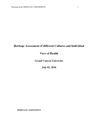 heritage assessment 