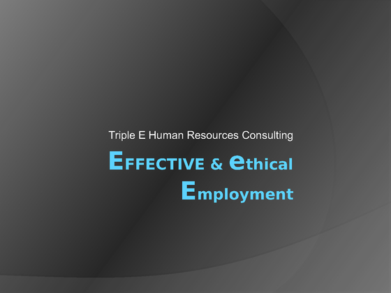 HRM Week 5 Effective and Ethical Employment