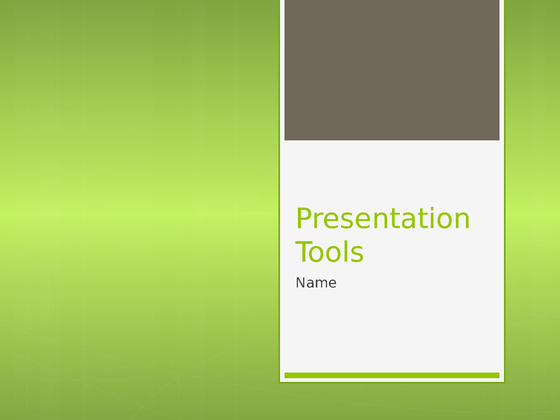 Presentation Tools