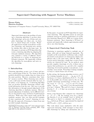 Supervised Clustering with Support Vector Machines