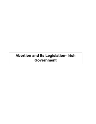 abortion and its legislation  irish government
