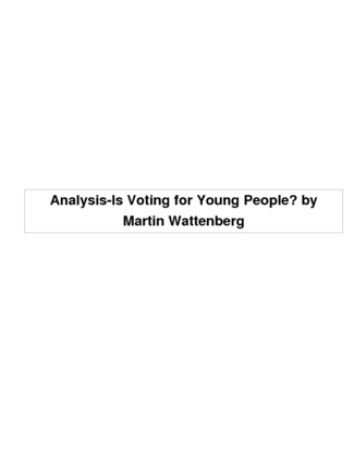 analysis is voting for young people by martin wattenberg