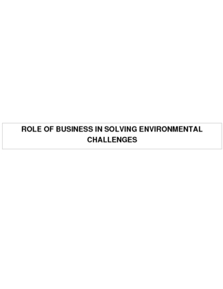 role of business in solving environmental challenges