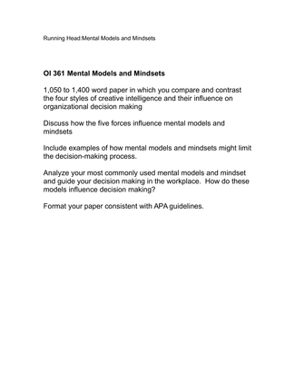 OI 361 Mental Models and Mindsets