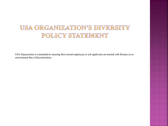 AET 525 USA Organization Diversity Facilitation Presentation