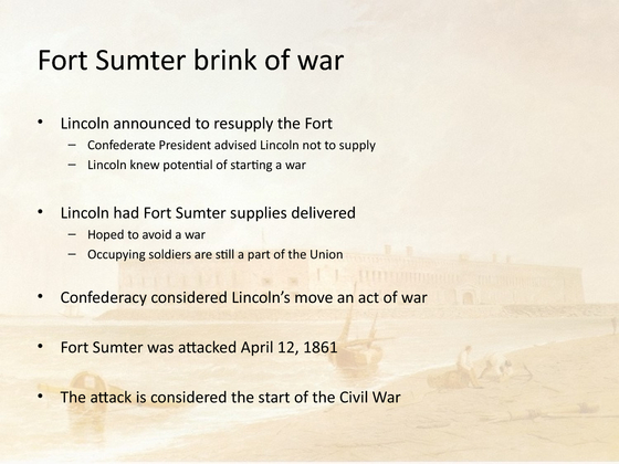 His 115 Fort Sumter