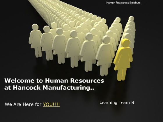 HRM 300 Week 2 Team Assignment Human Resource Management Department...