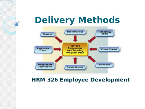 HRM 326 Week 4 Team Assignment Delivery Methods