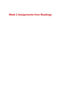 ACC 340 Week 2 AssignmenFrom Readings