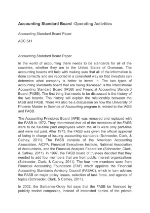 Accounting Standard Board  Operating Activities