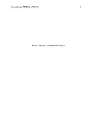 Action Research Proposal MAED Capstone