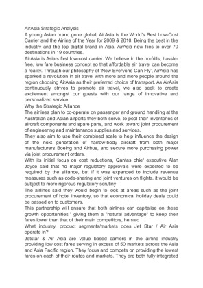 AirAsia Strategic Analysis