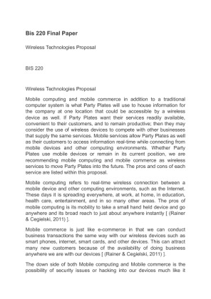Bis 220 Final Paper Wireless Technologies Proposal