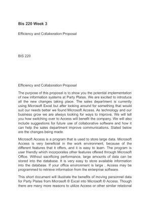 Bis 220 Week 3 Efficiency and Collaboration Proposal