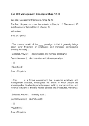 Bus 302 Management Concepts Chap 12