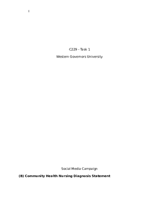 C229 Community Health Task 1 .docx