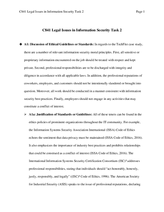 C841 Legal Issues in Information Security Task 2