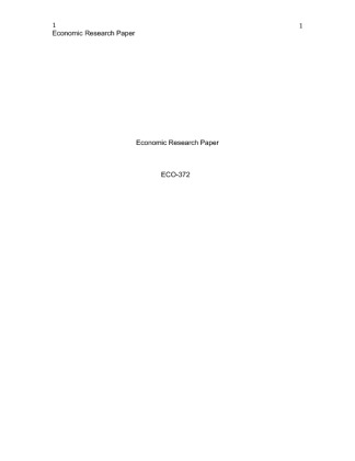 ECO 372 Economic Research Paper