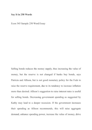 Econ 545 Sample 250 Word Essay