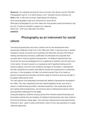 How was photography used as an instrument for social reform What type...