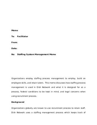 HRM 548 Week 5 Staffing System Management Memo 850900007 (1)
