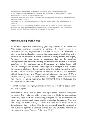 Increasing age diversity in the workplace What changes in employment...