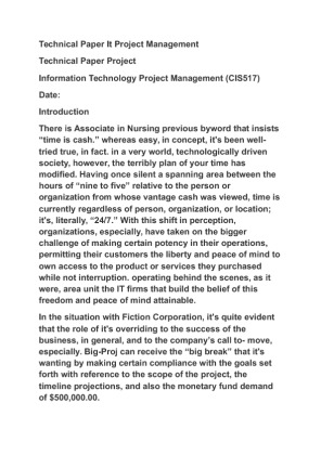 Information Technology Project Management (CIS517)   Big proj