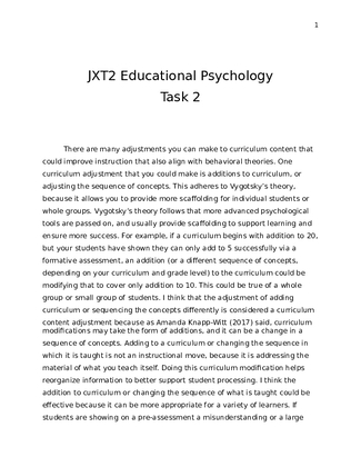 JXT2 Educational Psychology Task 