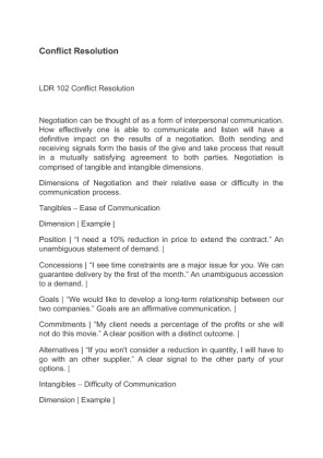 LDR 102 Conflict Resolution