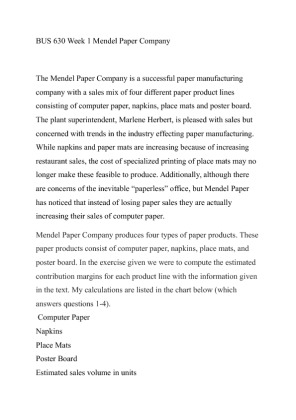 Mendel Paper Company