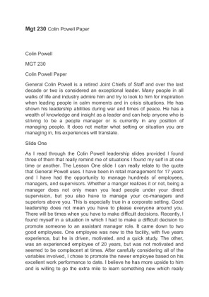 Mgt 230 Colin Powell Paper (2)