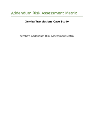 MGT2   New Risk Assessment Matrix Task 