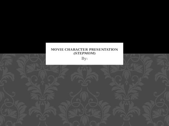 NRS 434V Movie character presentation  choose a movie from the...