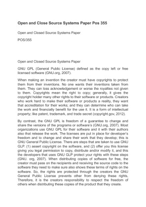 Open and Close Source Systems Paper Pos 355