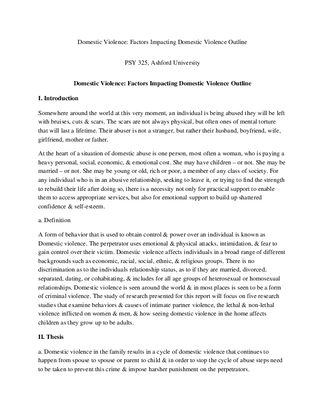 PSY 325 Week 3, Assignment   Final Paper 