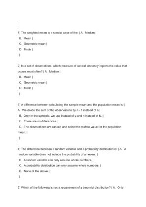 QNT 561 Final Exam with answer Key